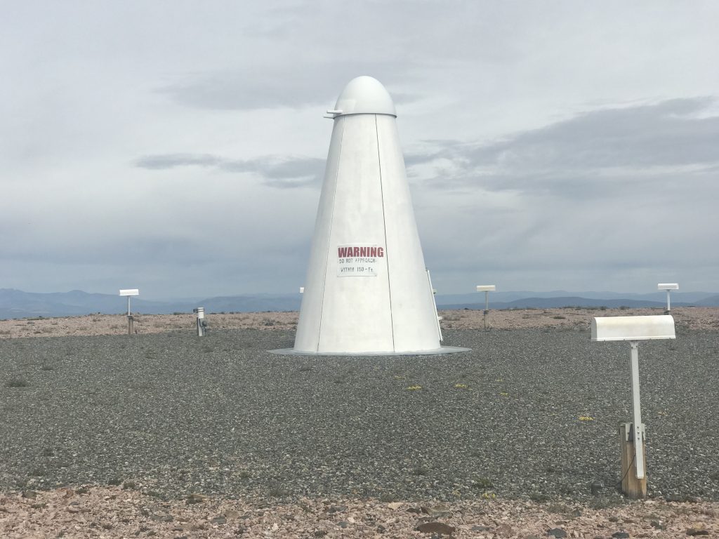 This is the installation on the summit. It has a sign that states “Do Not Approach within 150’.”