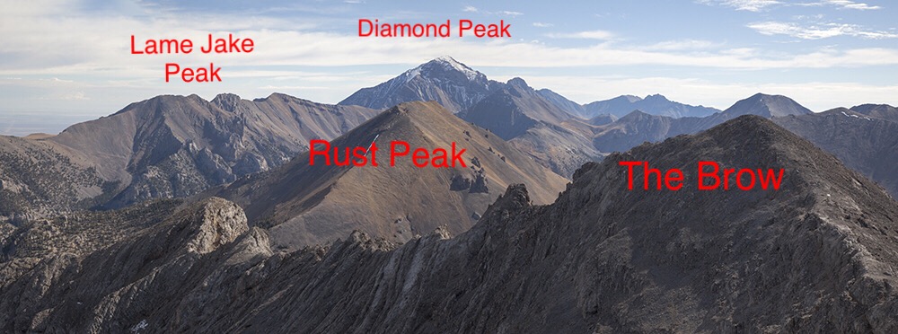 The view from the Incredible Hulk to Diamond Peak. Larry Prescott Photo 