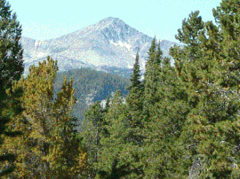 Ajax Peak from the east slopes of Squaw Mountain.