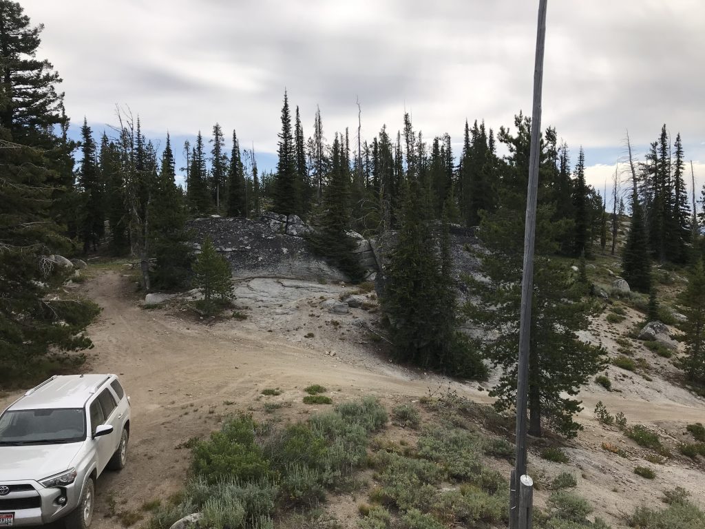 Looking east from the lookout site toward the summit.