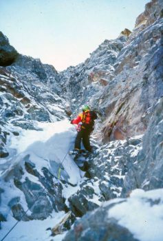 Climbing Borah, Borah, Borah. October 2004. Photo - Tim Ball