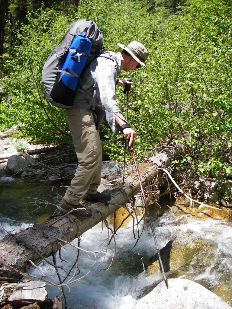 One of our many log-assisted creek crossings. Judi Steciak Photo 