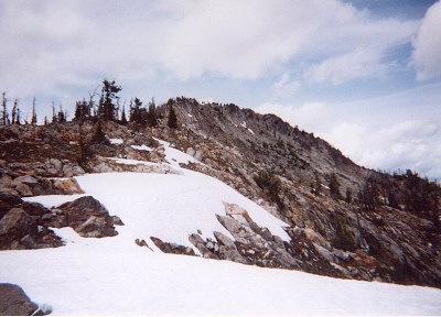 This is the true summit of Black Tip Mountain which is found due south of the Black Tip Tower