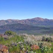 Granite Mountain back left, House Mountain back right and Peak 5,505' "Dixie Creek Peak" on left. Erik Pohlmann Photo