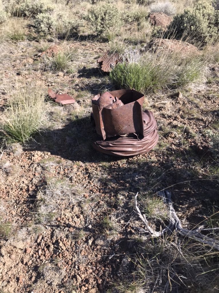 There are several of these metal relics on the summit. I am not sure what they are.