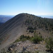 Slide Mountain and its gentle west ridge (center) as viewed from the northwest. Livingston Douglas Photo