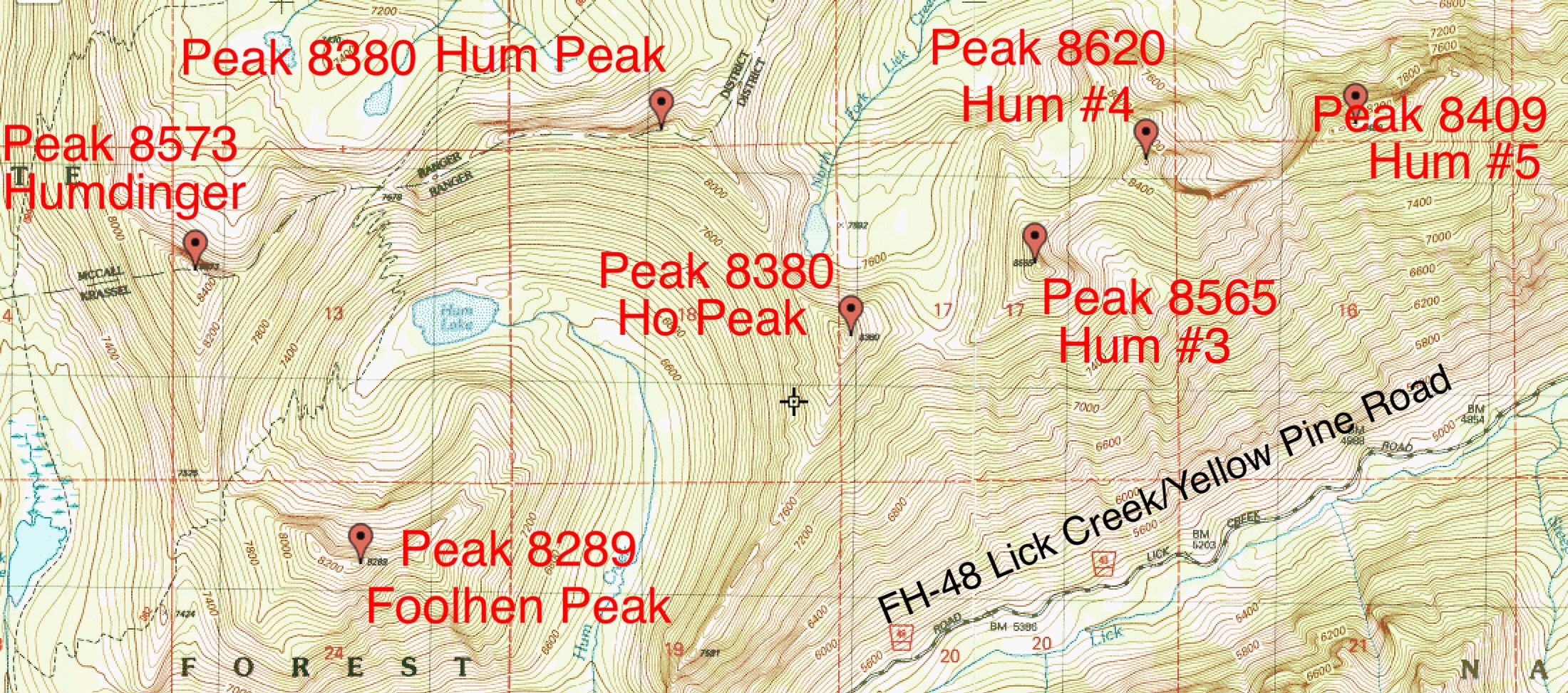 Hum Ridge Peaks.