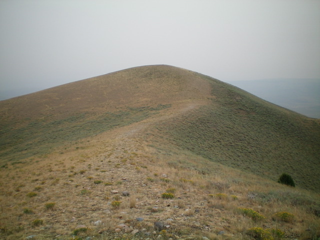 The summit hump of Paul Benchmark as viewed from Point 8499 to its southwest. Livingston Douglas Photo 