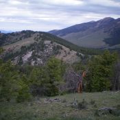 Peak 8792 and its East Ridge (left of center). Livingston Douglas Photo