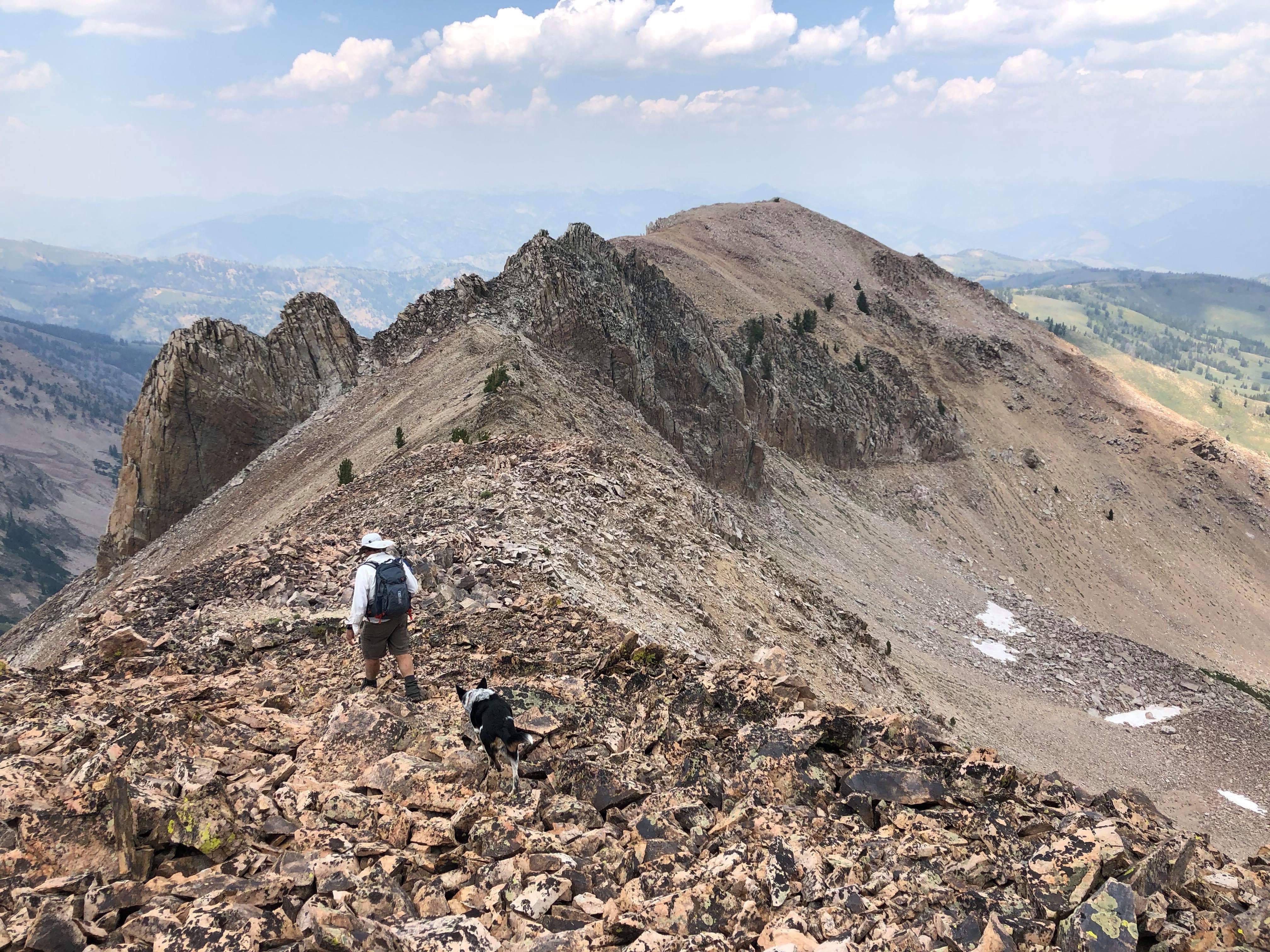 Looking back north from the summit to the towers. Derek Percoski Photo