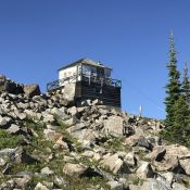 The Blue Nose lookout is unlocked and in need of some serious repair work.