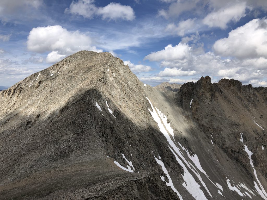 South ridge of The Fin, viewed from Recess Peak. Derek Percoski Photo 