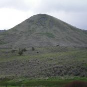 Rattlesnake Peak as viewed from the S end of Hawkins Reservoir. Livingston Douglas Photo