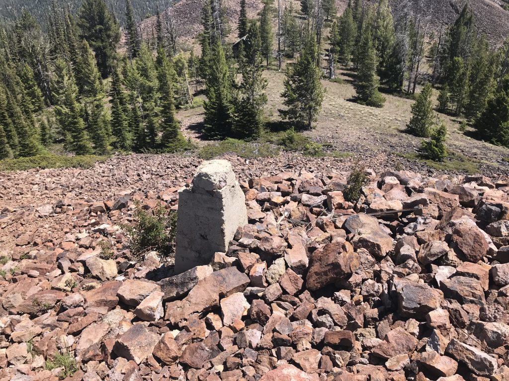 This concrete is all that remains of the lookout.