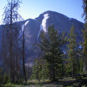 The rugged Northwest Side of Mogg Mountain as viewed from Point 9097 (the South Summit of Peak 9115). Livingston Douglas Photo