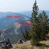 Peak 8722 viewed from Chinook Mountain. John Platt Photo
