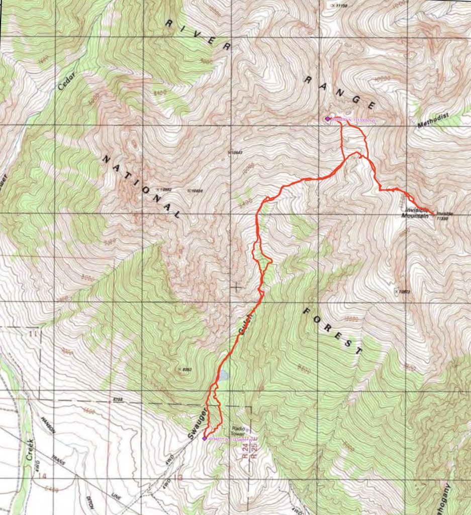 John Platt’s GPS track. His route covered 7.9 miles with 5,232 feet of gain.