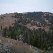 Little Elk Mountain as viewed from the east. The summit is right of center. Livingston Douglas Photo