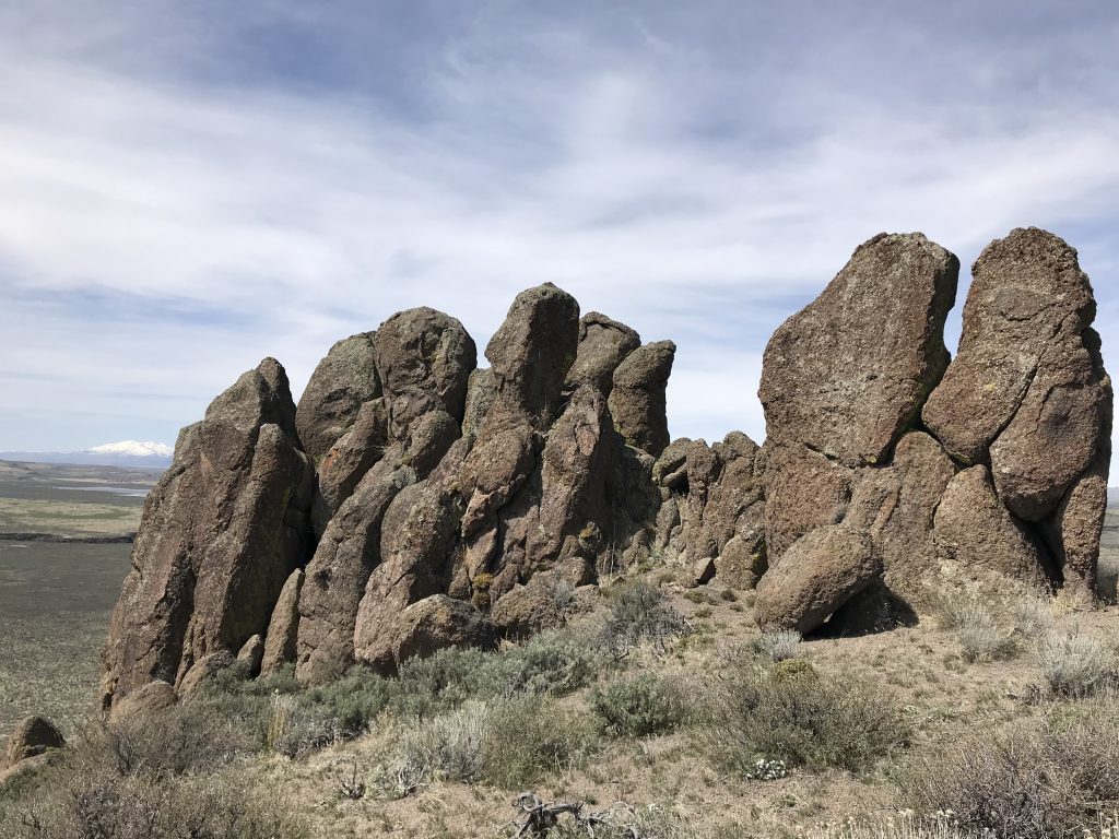 The summit pinnacles.