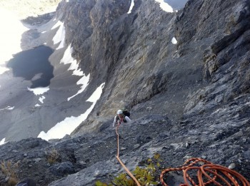 Kevin Hansen on the East Face. Wes Collins Photo