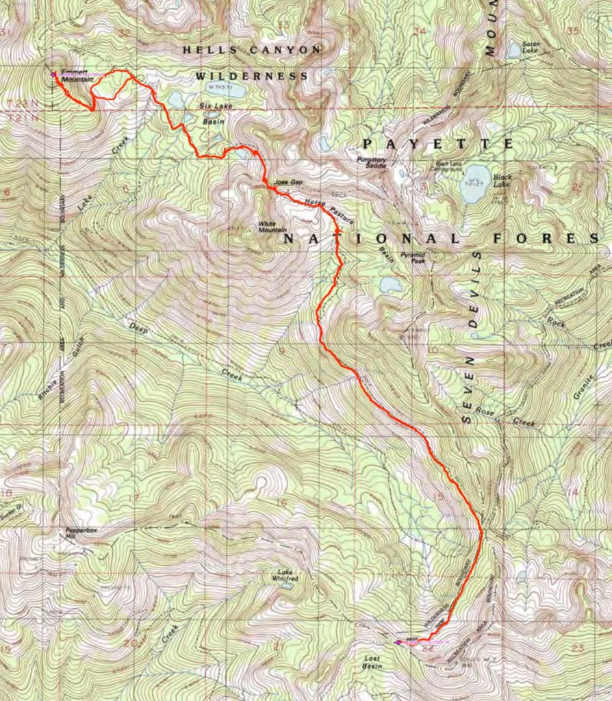 John Platt’s GPS track. His route covered 14.7 miles and over 4,000 of elevation gain.