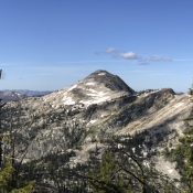 Buffalo Hump viewed from the ridge crossing. The north ridge is on the right.