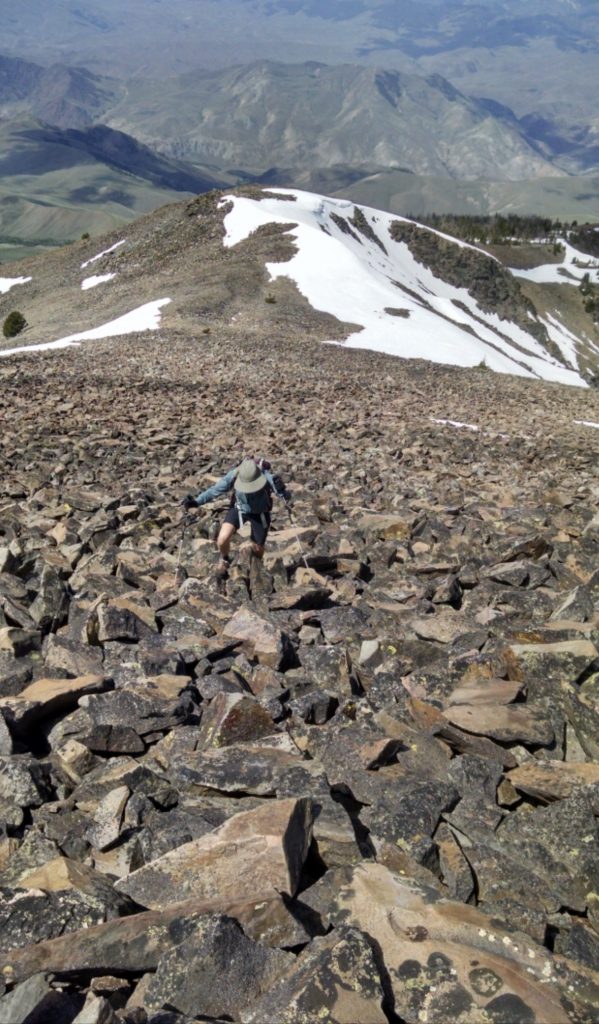 The top of the northwest ridge route. Jeff Hunteman Photo 