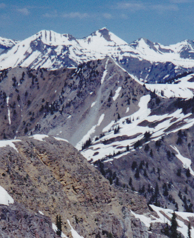 Needle Peak viewed from Richards Peak. Elkhorn Peak and Mount Baird in are in the background. Rick Baugher Photo