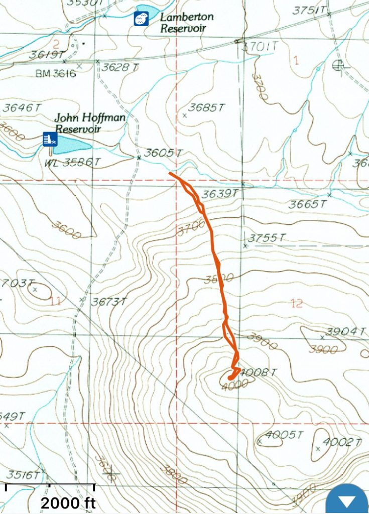 Hiking track to Jackson School Butte