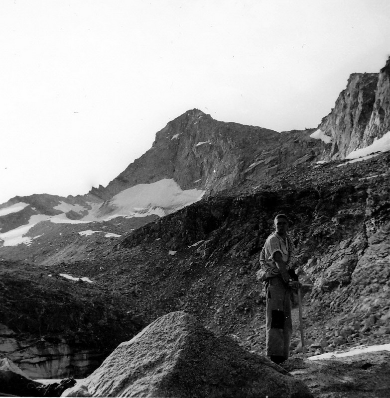 The north face of Goat Mountain. Francis Willmarth of Berkley, California. Evilio Echevarria Photo