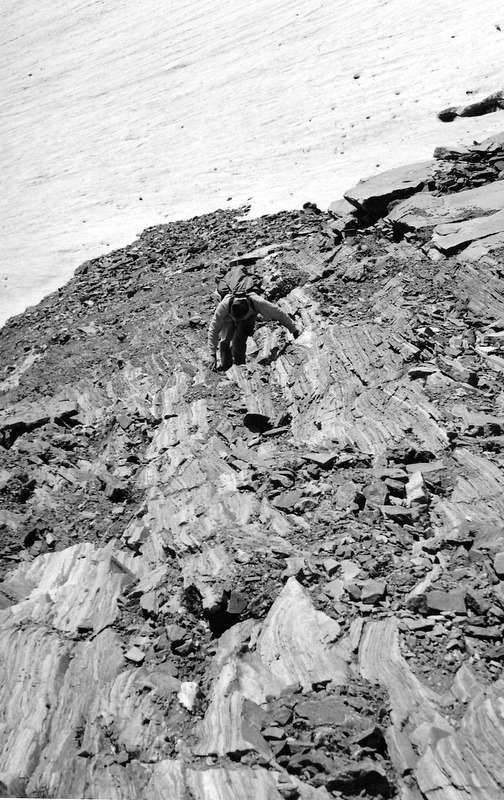 Louis Stur climbing in the Sawtooths. E.V. Echevarria Photo