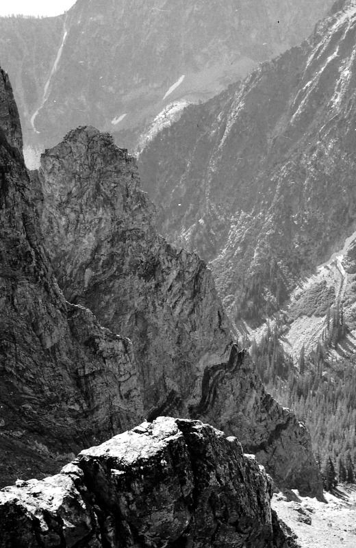 This shot was taken looking north from the summit ridge of Mount Bush during a solo attempt on the peak. Evilio Echevarria Photo