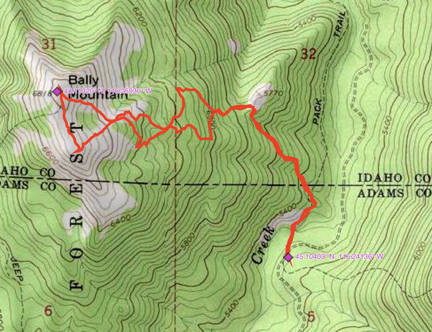 John Platt's GPS track.