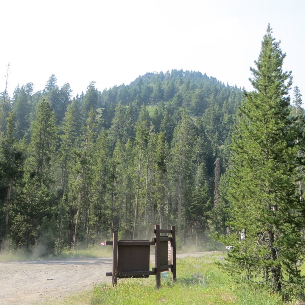 Trail Creek Summit parking area. Steve Mandella photo.