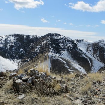 Summit of Peak 6990 with Arco Hills High Point in the background. Steve Mandella photo. 