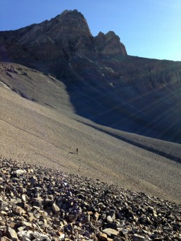 Giant talus slopes on the way to Donaldson.