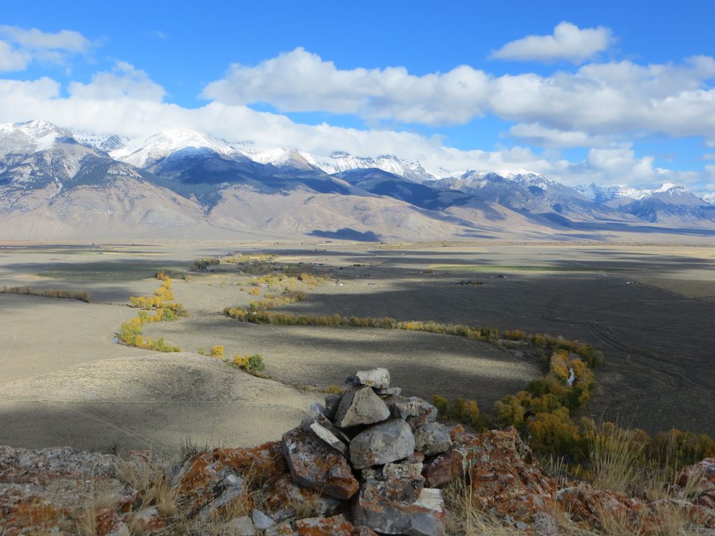 Summit of Peak 6869 with the Lost River Range in the background. Steve Mandella photo. 