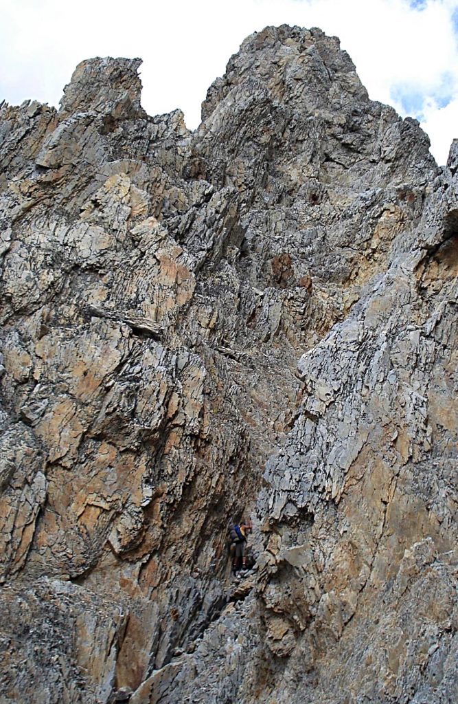 Steep terrrane on the Idaho to 11967 traverse.