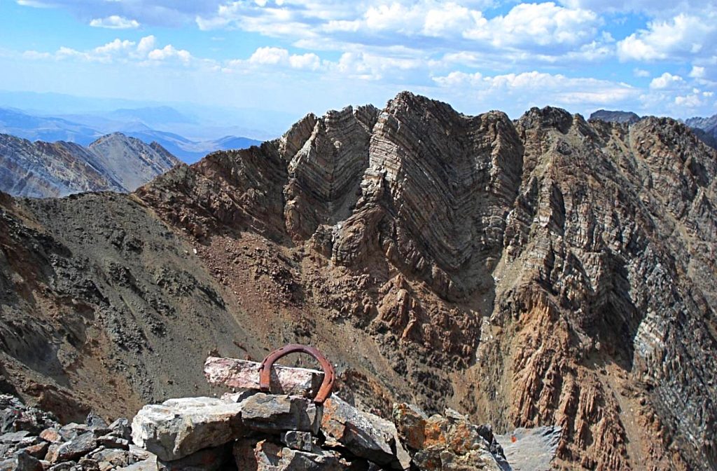 Looking back to the main summit of Peak 11967 from the south summit.