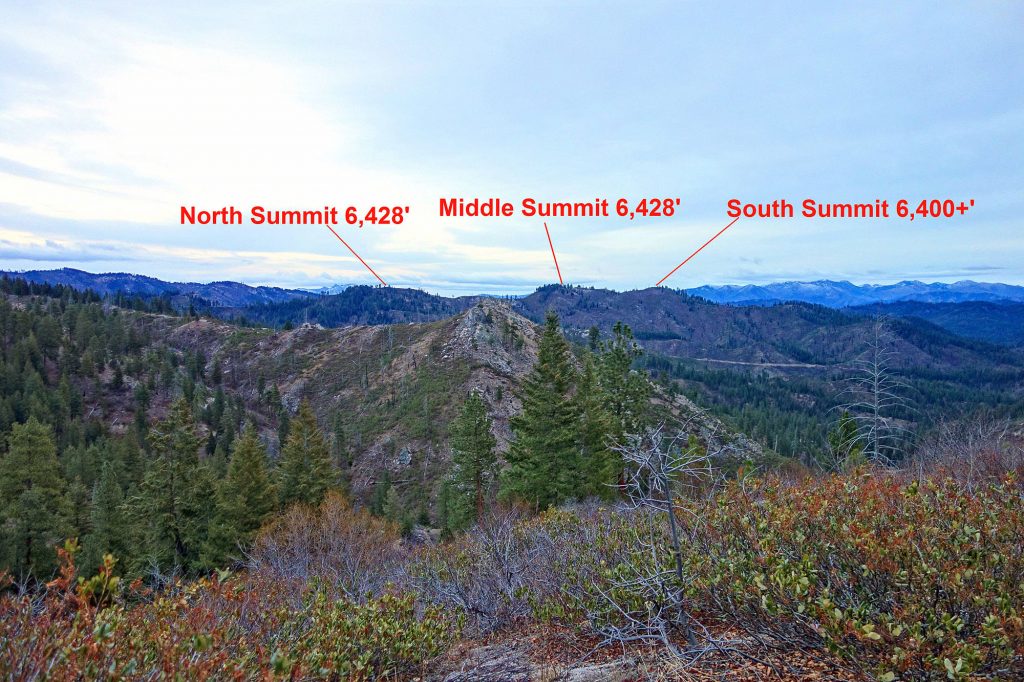 Rabbit Peak as seen from south of Rabbit Creek Road Summit. Erik Pohlmann Photo 