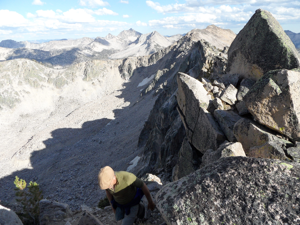 The southeast ridge of Benedict Peak presents a few challenges. John Platt Photo 