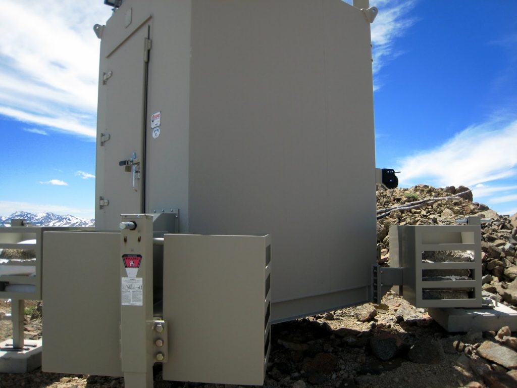 New weather station on top of Sheep Mountain. George Reinier Photo 