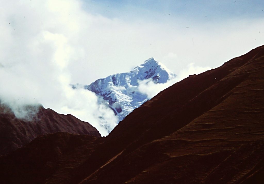 Mount Veronica viewed from Wayllbamba. This impressive 19,342 foot peak dominated the skyline.