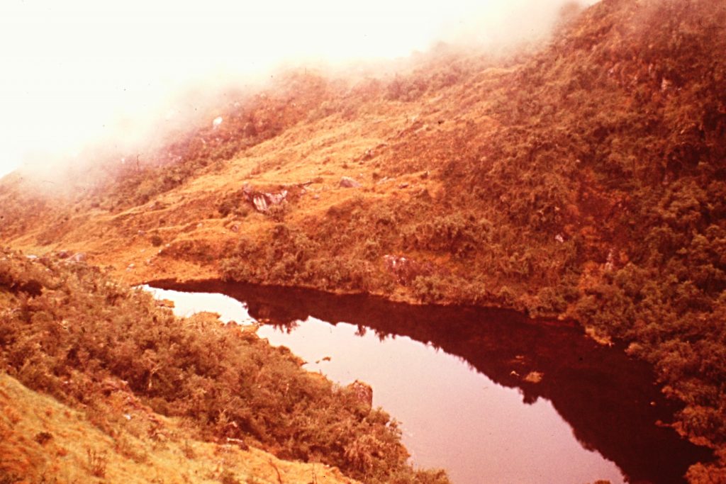 One of two small lakes below the second Pass.