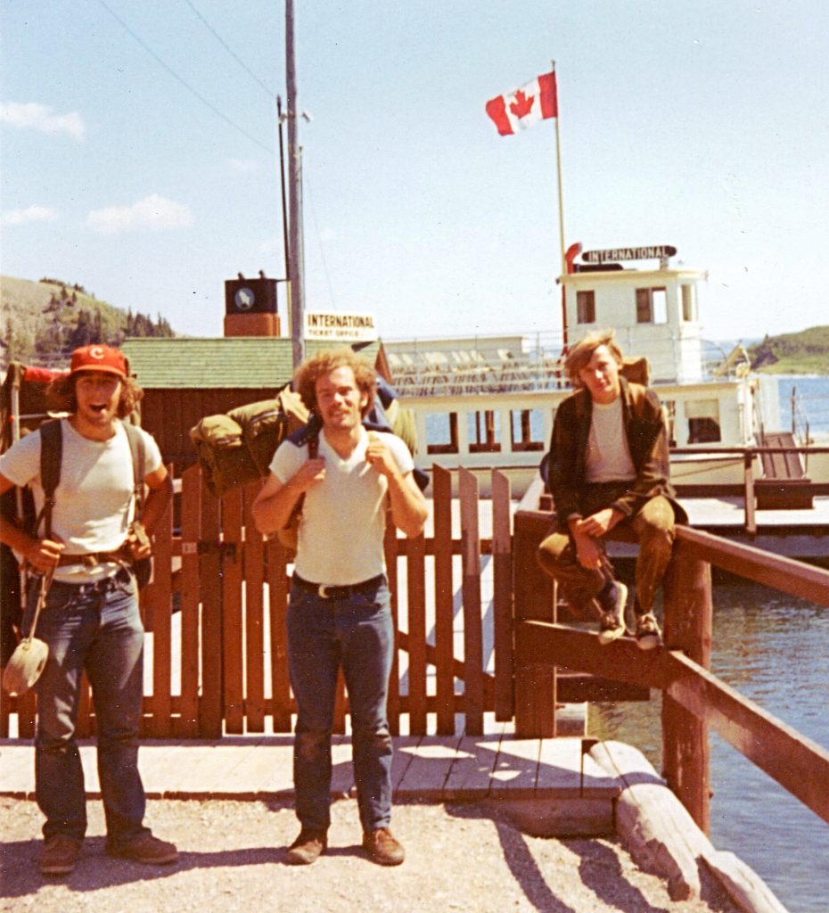 Waterton Lakes National Park, Alberta at the end of my first ever backpacking trip through Glacier National Park. L/R me, Doug and an unknown hiker.