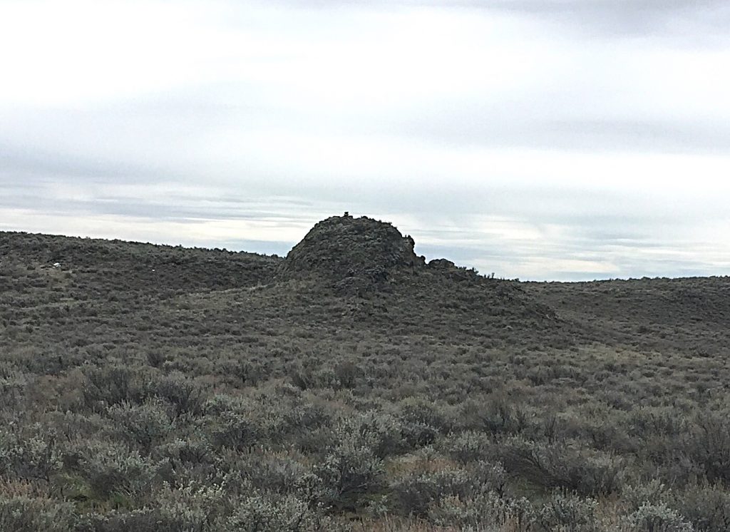 The pressure dome found in the crater is nearly has high as the highest point on the rim.