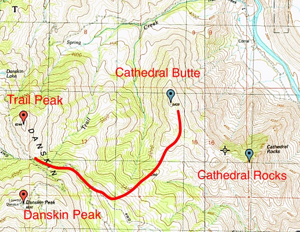 Cathedral Butte route.