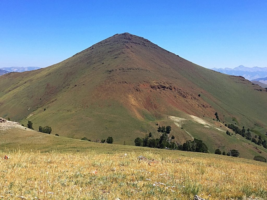 East Burnt Peak from The slopes of Apex Peak.