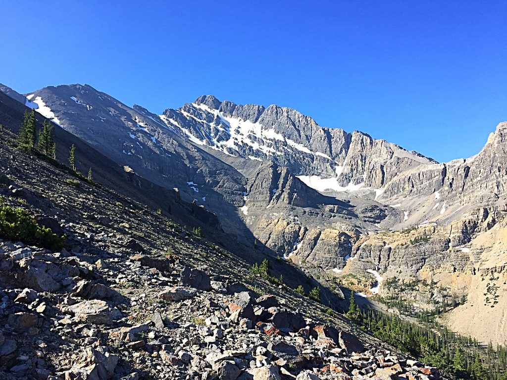 Borah's North Face from the north ridge on Mountaineers Peak.