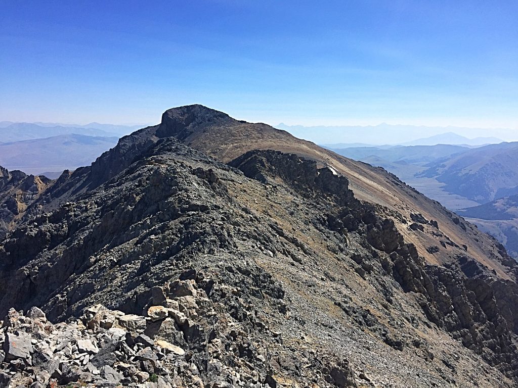 Looking east from Point 11715 to the true summit.